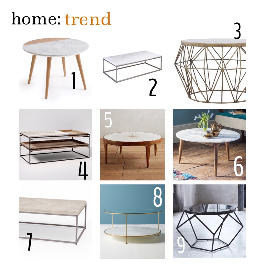home: trend [ marble coffee tables ]